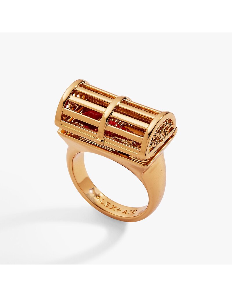 Alex + Ani Lobster Boil Hinged Cage Ring