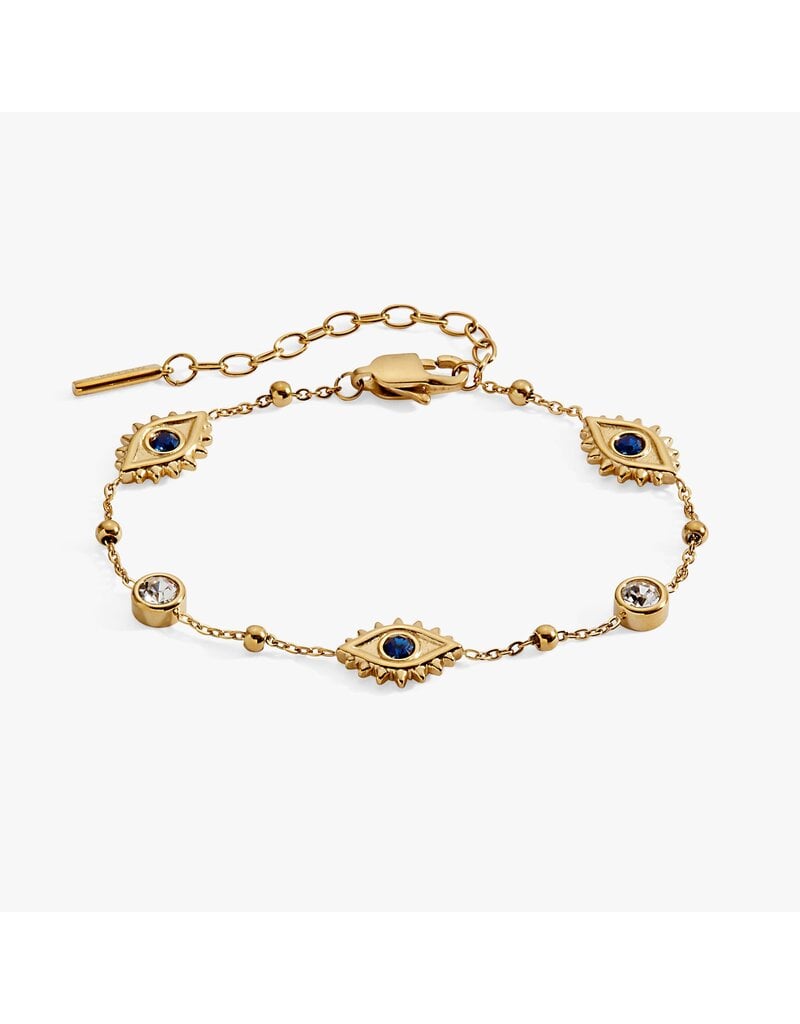 Alex + Ani Evil Eye Crystal Stone Chain Bracelet