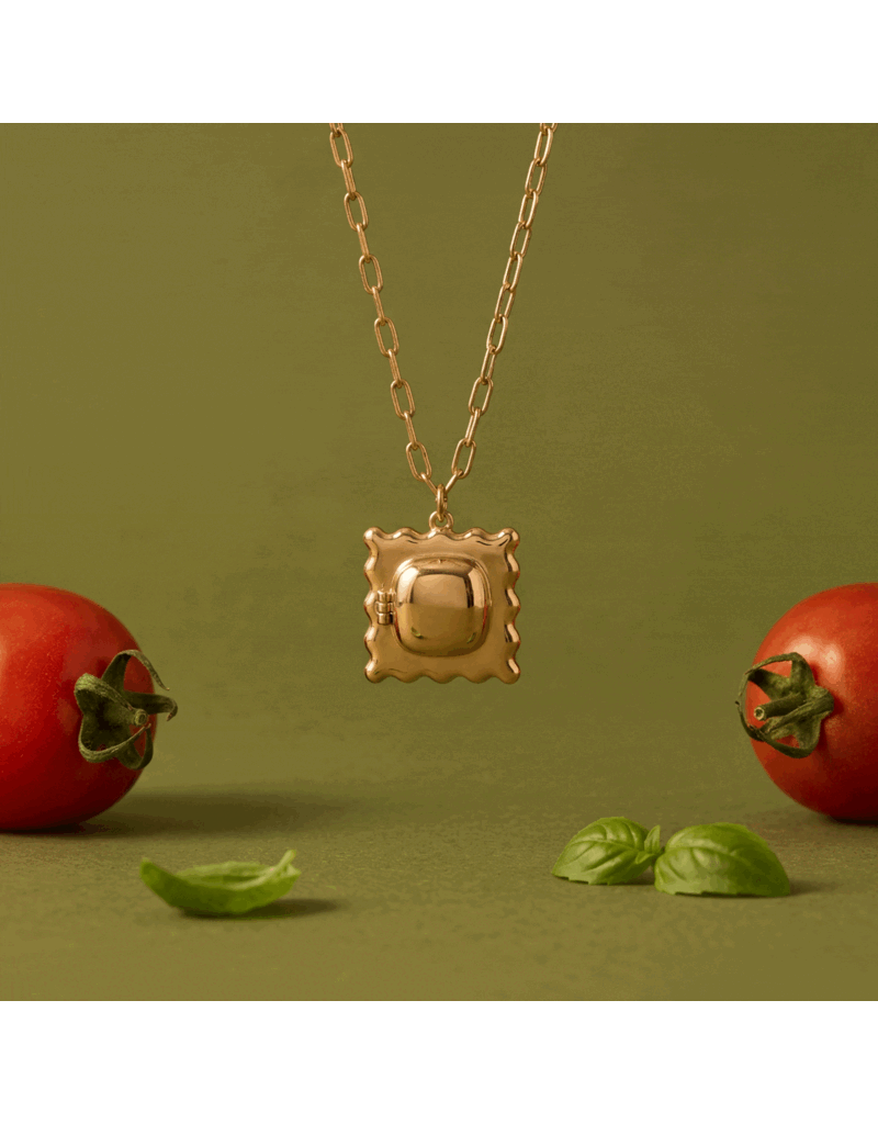 Alex + Ani Pasta Girl 'Anything Is Pastable' Ravioli Locket Pendant