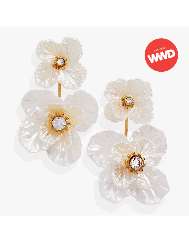 Alex + Ani New York Botanical Garden® 2-in-1 Poppy Statement Earrings