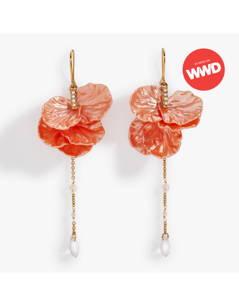 Alex + Ani New York Botanical Garden® Peony Petal Statement Earrings