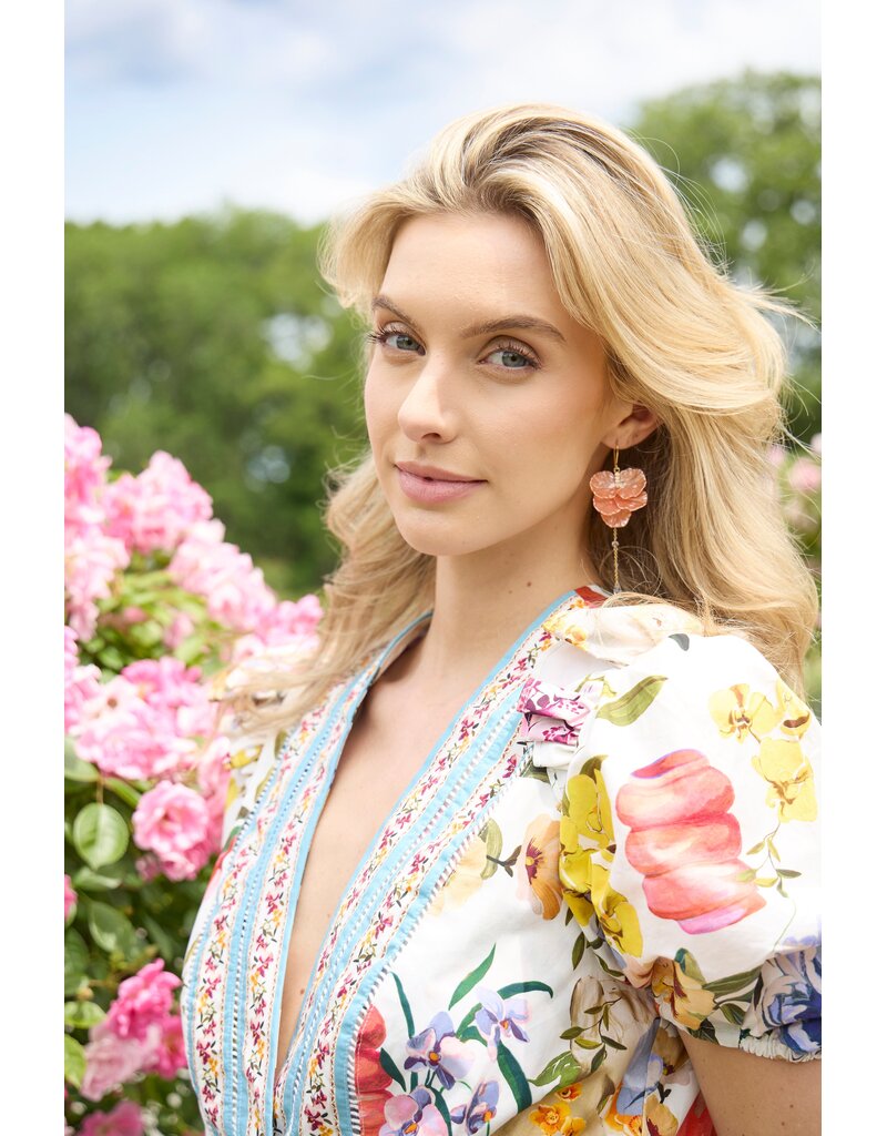 Alex + Ani New York Botanical Garden® Peony Petal Statement Earrings