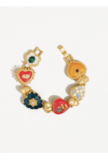 Flanerie Elysian 18K Gold Boho Baroque Bracelet
