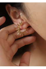 Flanerie Sablière 18K Gold Non-Tarnish Sunburst Earrings