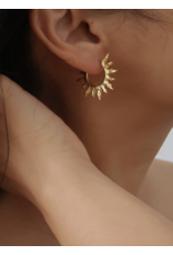 Flanerie Sablière 18K Gold Non-Tarnish Sunburst Earrings