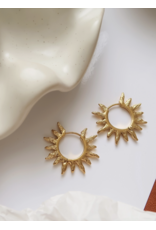 Flanerie Sablière 18K Gold Non-Tarnish Sunburst Earrings