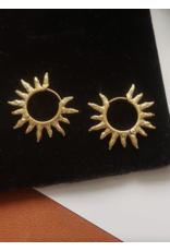 Flanerie Sablière 18K Gold Non-Tarnish Sunburst Earrings
