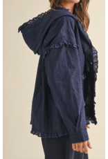 Gia Lace Eyelet Ruffle Jacket