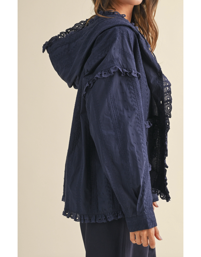 Gia Lace Eyelet Ruffle Jacket