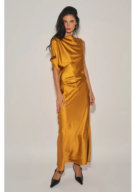 Ali Asymmetrical Draped Maxi Dress