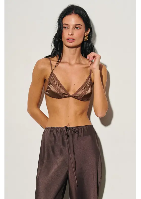 Sylvania Satin & Lace Bralette