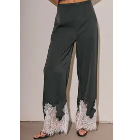 Diana Satin Lace Trim Pants