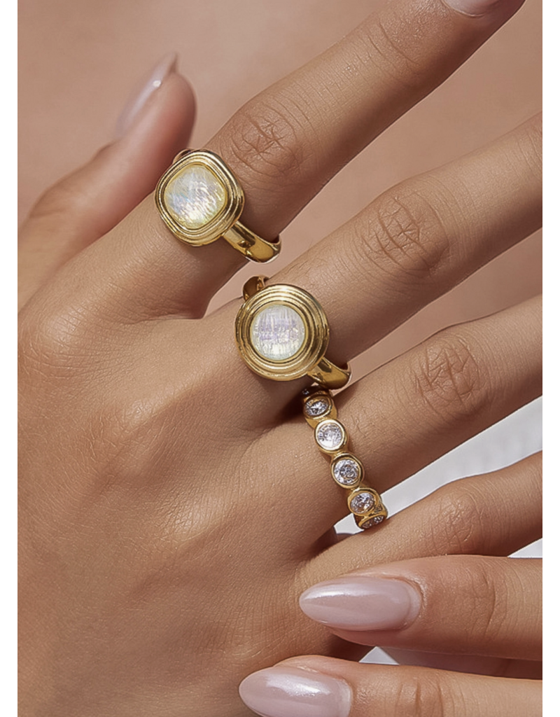 Flanerie Lenna 18K Gold Non-Tarnish Ring