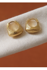 Flanerie Prisme 18K Gold Non-Tarnish Textured Earrings