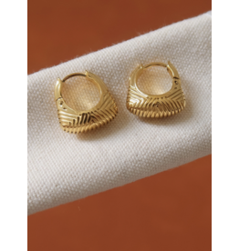 Flanerie Prisme 18K Gold Non-Tarnish Textured Earrings