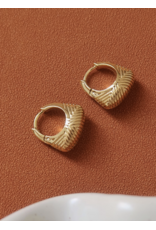 Flanerie Prisme 18K Gold Non-Tarnish Textured Earrings