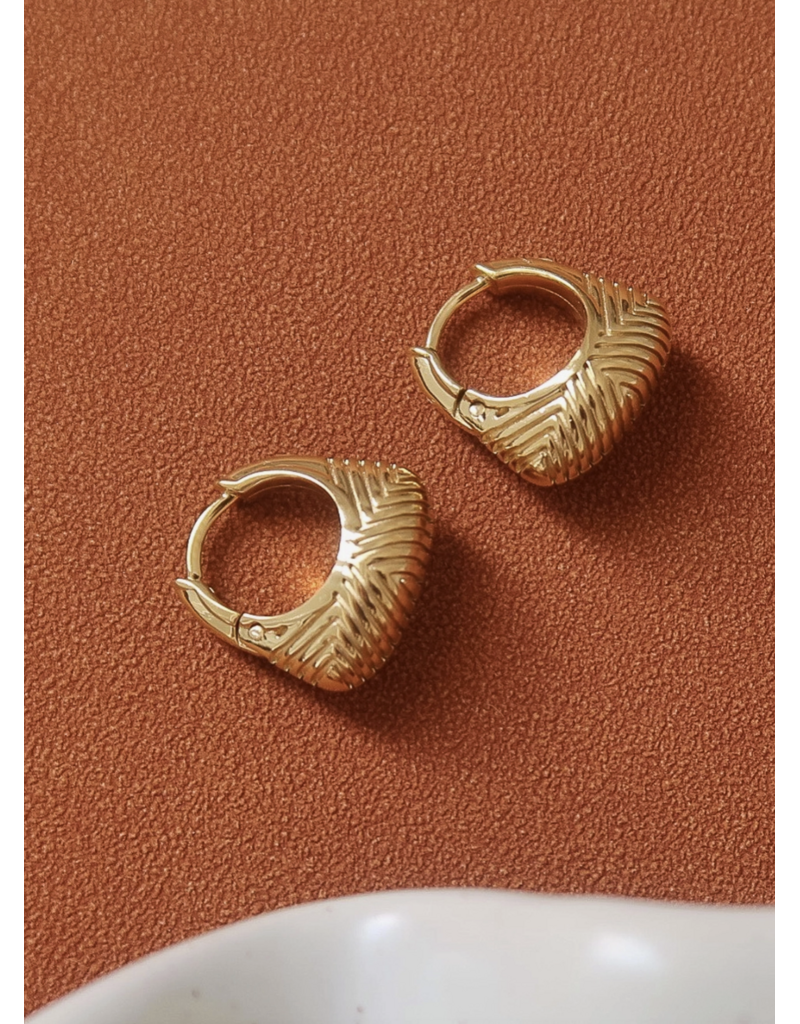 Flanerie Prisme 18K Gold Non-Tarnish Textured Earrings