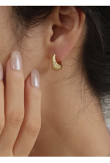 Flanerie Prisme 18K Gold Non-Tarnish Textured Earrings