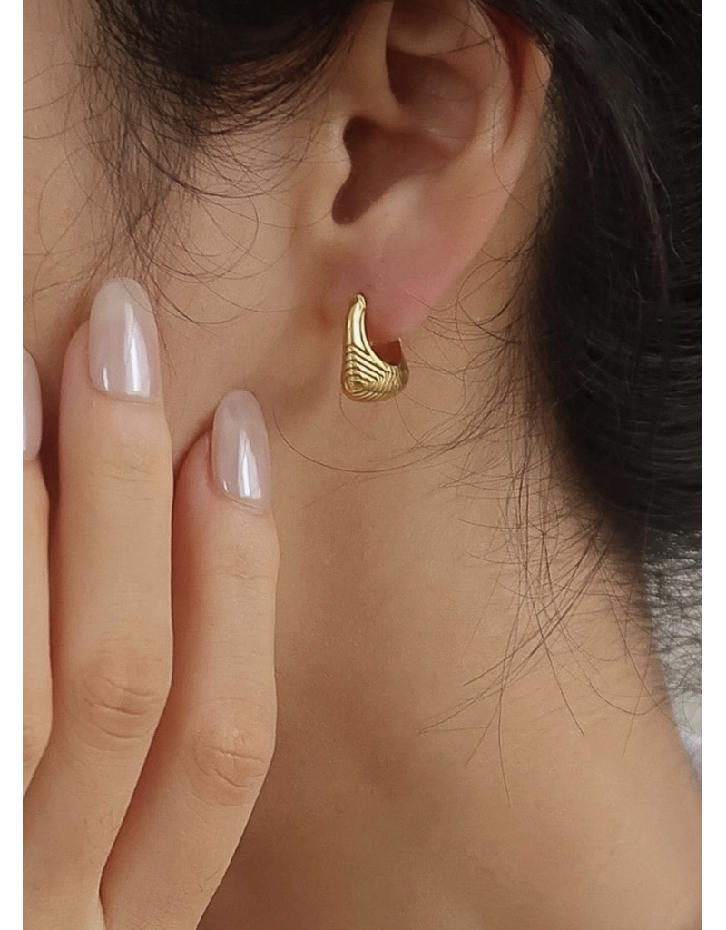 Flanerie Prisme 18K Gold Non-Tarnish Textured Earrings