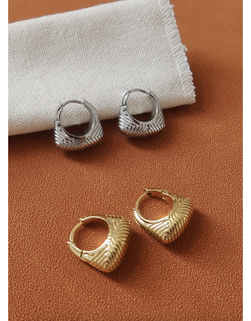 Flanerie Prisme 18K Gold Non-Tarnish Textured Earrings