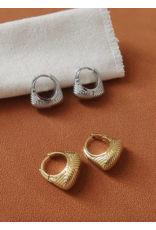 Flanerie Prisme 18K Gold Non-Tarnish Textured Earrings