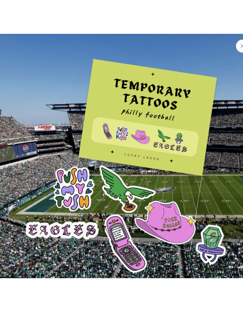 Lucky Lasso Philly Football Temporary Tattoos