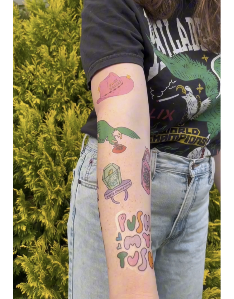 Lucky Lasso Philly Football Temporary Tattoos