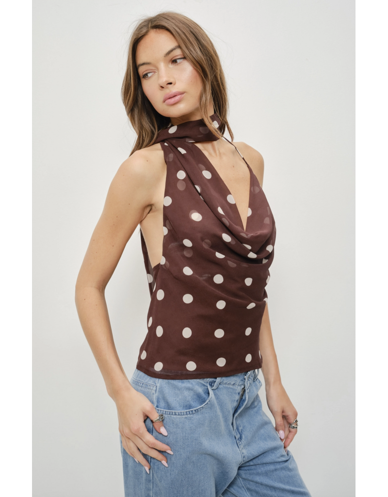 Pretty Garbage Kalea Cowl Neck Top