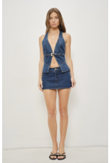 Pretty Garbage Ezra Denim Buckle Top