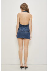Pretty Garbage Ezra Denim Buckle Top