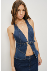 Pretty Garbage Ezra Denim Buckle Top