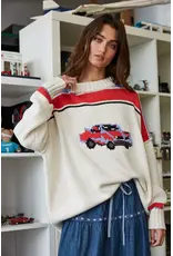 Creamon Car Collector Knit Pullover Sweater
