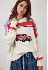Creamon Car Collector Knit Pullover Sweater