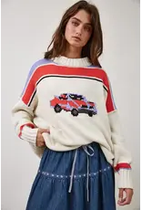Creamon Car Collector Knit Pullover Sweater