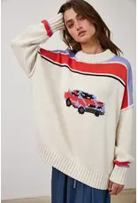 Creamon Car Collector Knit Pullover Sweater