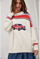 Creamon Car Collector Knit Pullover Sweater