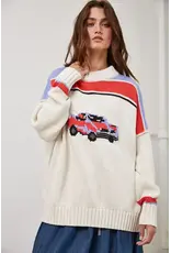 Creamon Car Collector Knit Pullover Sweater