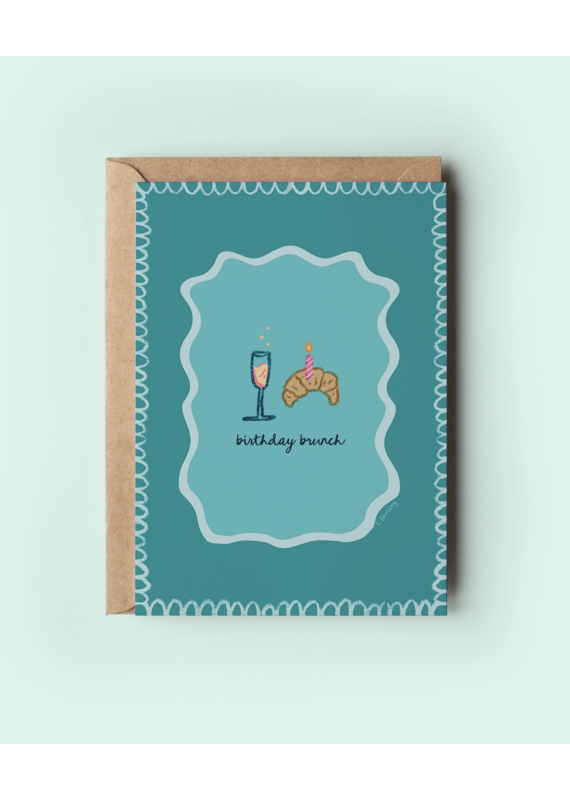 Birthday Brunch Croissants & Bubbly Card
