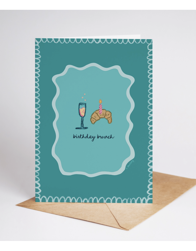 Birthday Brunch Croissants & Bubbly Card
