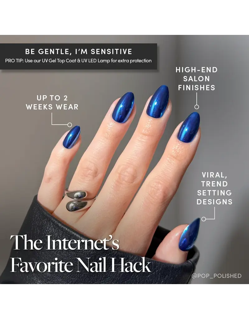 Glamnetic Blue Steel Press-On Nails