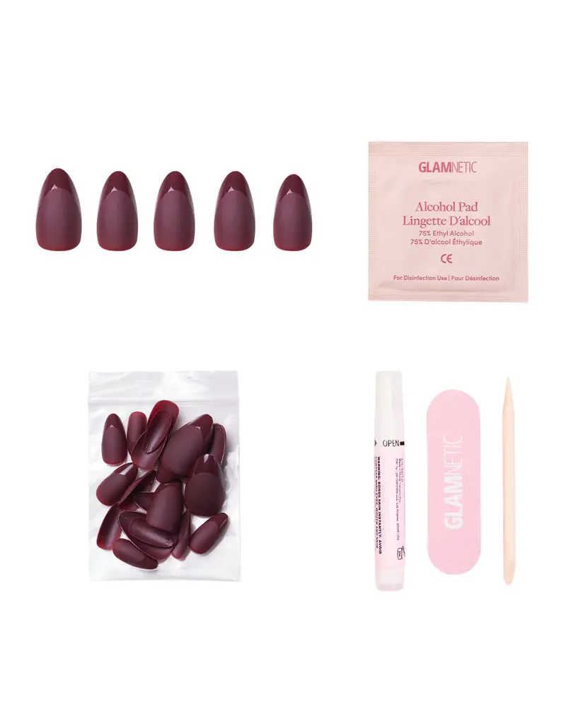 Glamnetic Merlot Press-On Nails