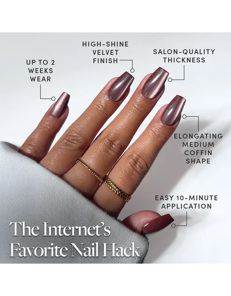 Glamnetic Espresso Glow Press-On Nails