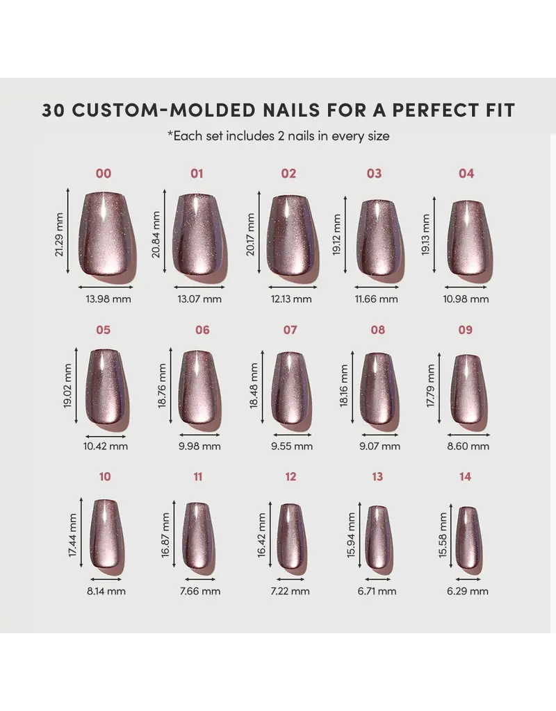 Glamnetic Espresso Glow Press-On Nails