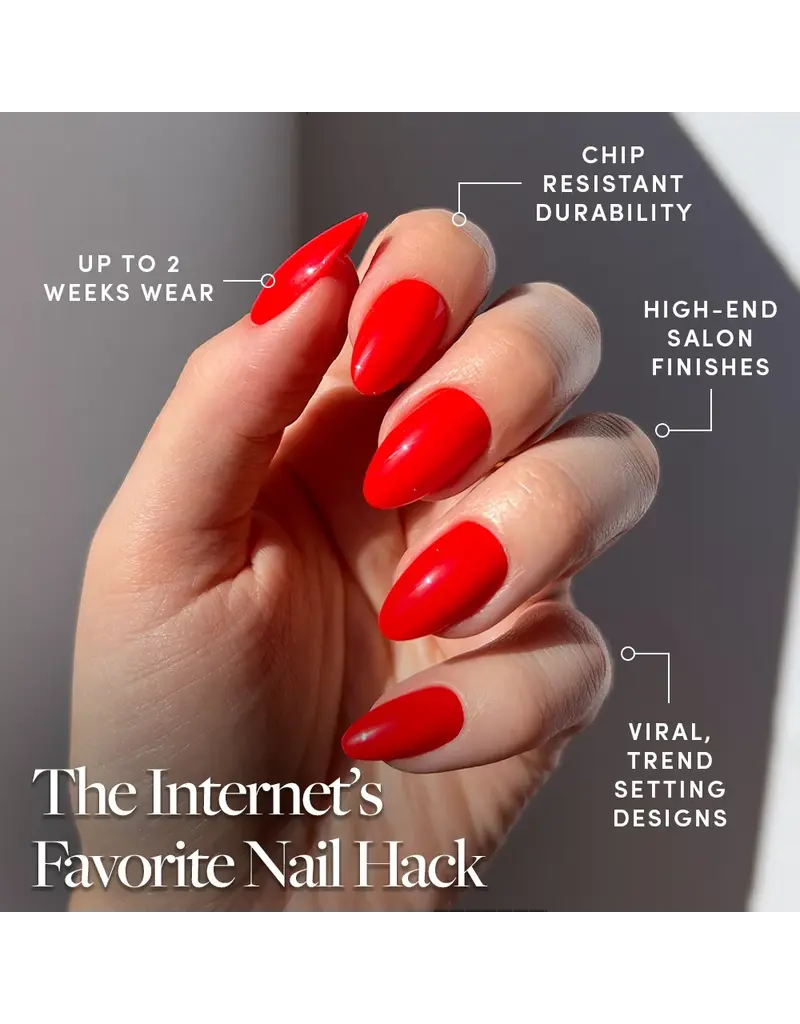 Glamnetic Fiery Red Press-On Nails