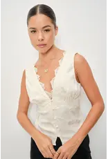Pretty Garbage Mara Floral V-Neck Top