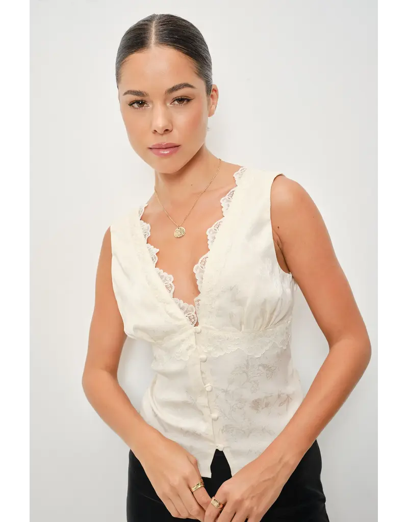 Pretty Garbage Mara Floral V-Neck Top