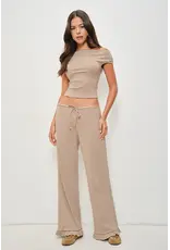 Pretty Garbage Devin Ruffle Striped Lounge Pants