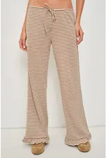 Pretty Garbage Devin Ruffle Striped Lounge Pants
