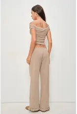 Pretty Garbage Devin Ruffle Striped Lounge Pants