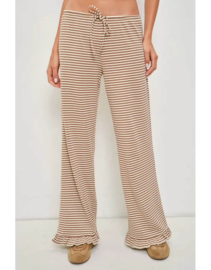 Pretty Garbage Devin Off Shoulder Striped Top